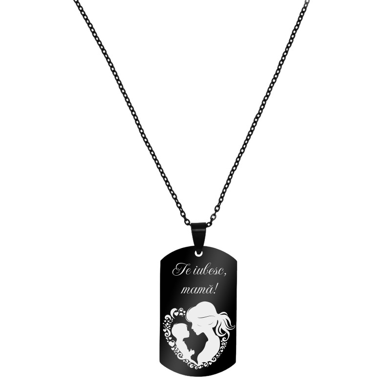                  Colier Personalizat Army Inox Negru Mama
               