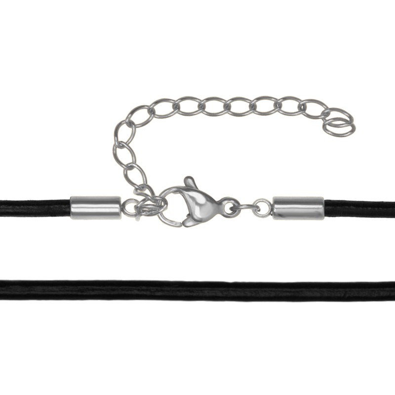                  Colier Personalizat Dreptunghi Inox Argintiu Piele Poza si Mesaj
               