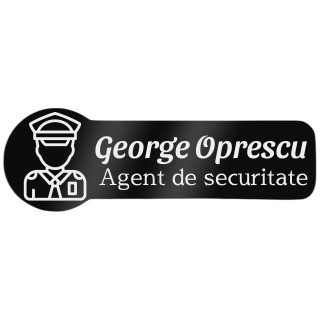 Ecuson Personalizat Zoom Inox Negru Nume Super Eroi