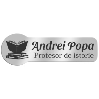 Ecuson Personalizat Zoom Inox Argintiu Nume Profesor