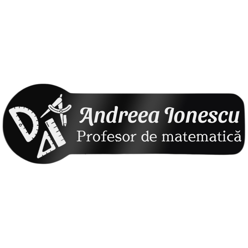                  Ecuson Personalizat Zoom Inox Negru Nume Profesor
               