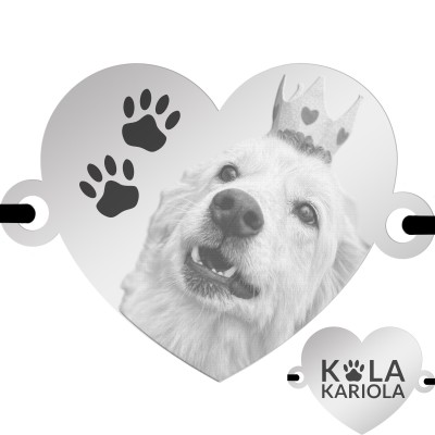 Bratara Personalizata Inima Inox Argintiu Bennyta Kola Kariola