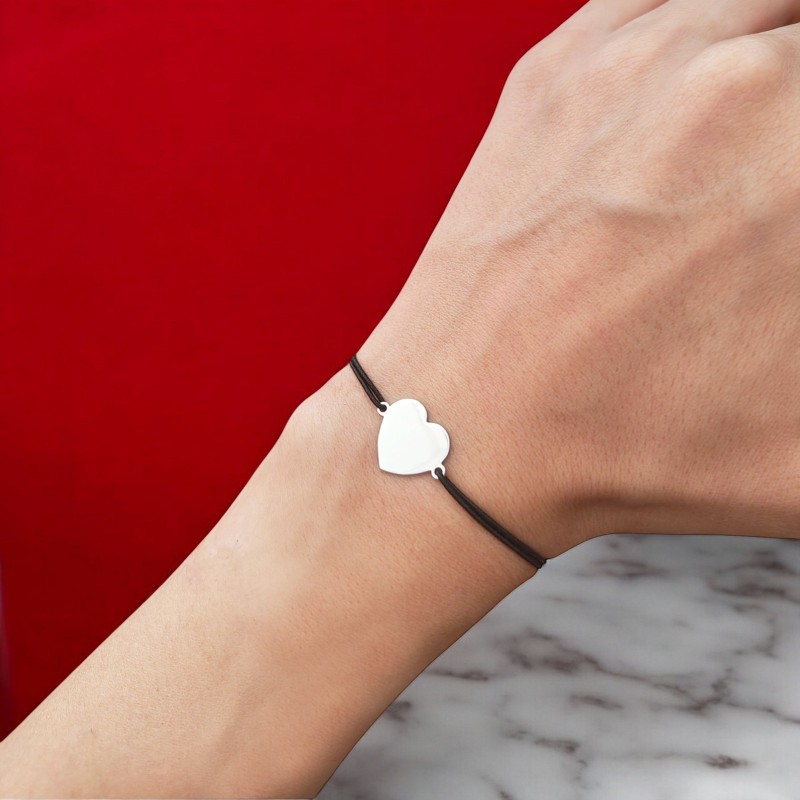                  Bratara Personalizata Inima Inox Argintiu Bennyta Kola Kariola
               