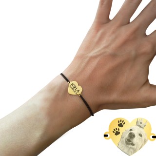 Bratara Personalizata Inima Inox Auriu Bennyta Kola Kariola