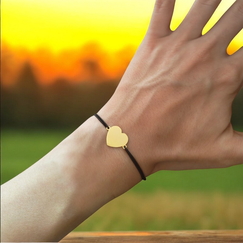                  Bratara Personalizata Inima Inox Auriu Iubitor de Animale Kola Kariola
               