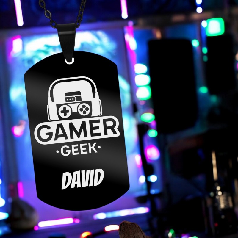                  Colier Personalizat Army Inox Negru Joc
               