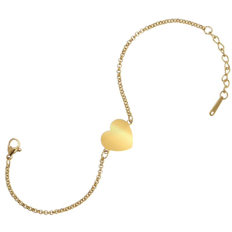                  Bratara Personalizata Lantisor Inima Inox Auriu Iubitor de Animale Kola Kariola
               