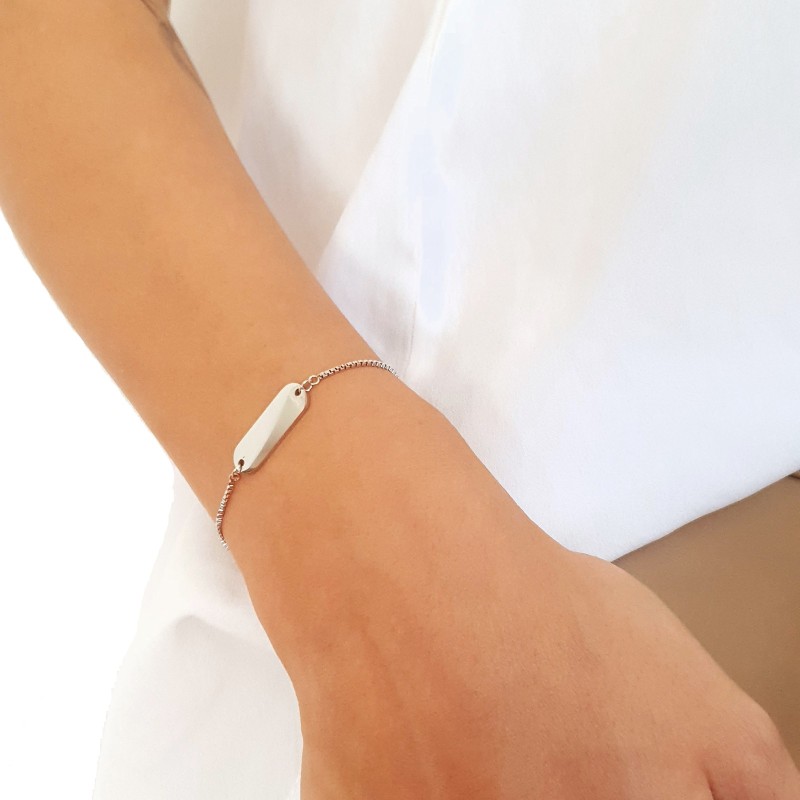                  Bratara Personalizata Lantisor Placuta Inox Argintiu Iubitor de Animale Kola Kariola
               