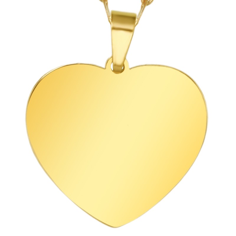                  Colier Personalizat Inima Mica Inox Auriu Poza si Mesaj
               