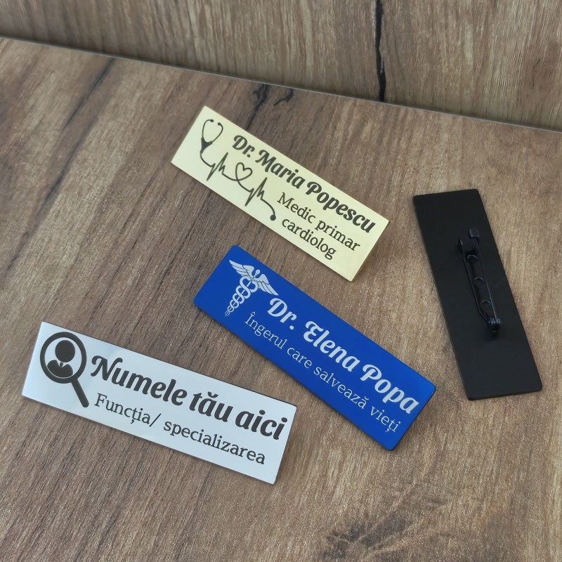                  Ecuson Personalizat Inox Negru Nume Manager Resurse Umane
               