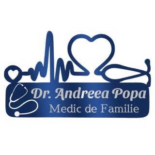 Ecuson Medical Personalizat Inox Albastru Medic de Familie