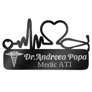 Ecuson Medical Personalizat Inox Negru Medic ATI