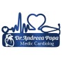 Ecuson Medical Personalizat Inox Albastru Medic Cardiolog
