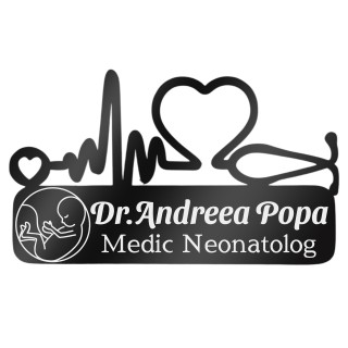 Ecuson Medical Personalizat Inox Negru Medic Neonatolog