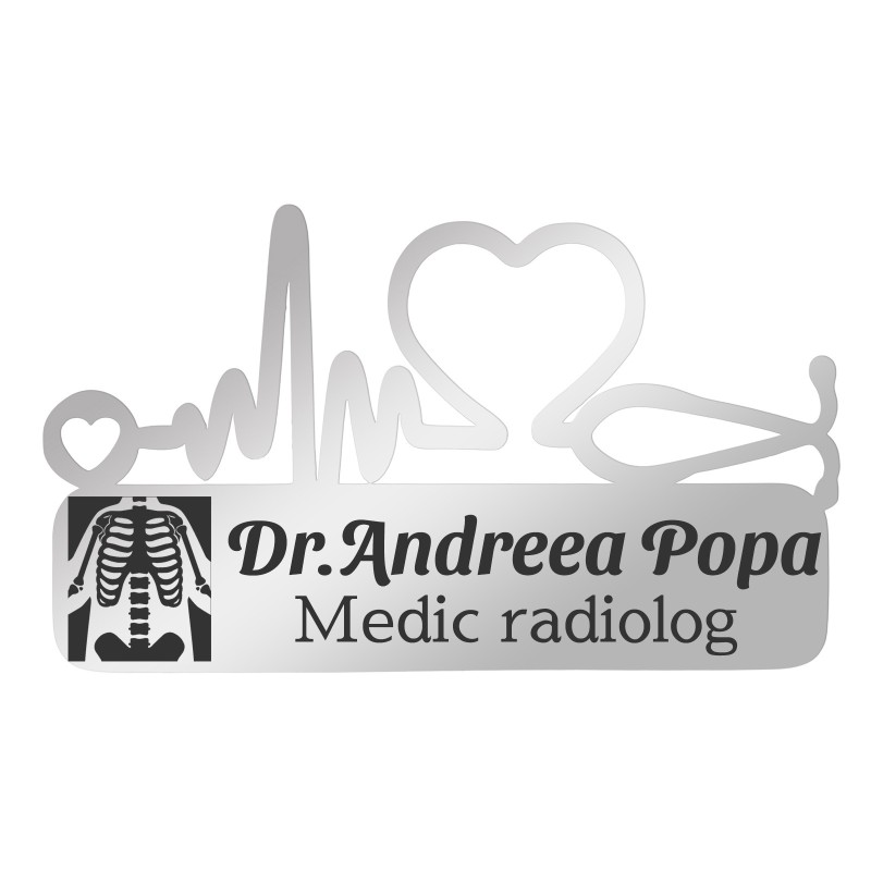                  Ecuson Medical Personalizat Inox Argintiu Medic Radiolog
               