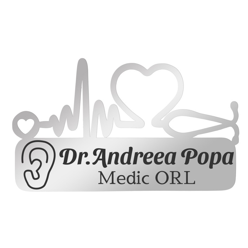                  Ecuson Medical Personalizat Inox Argintiu Medic ORL
               
