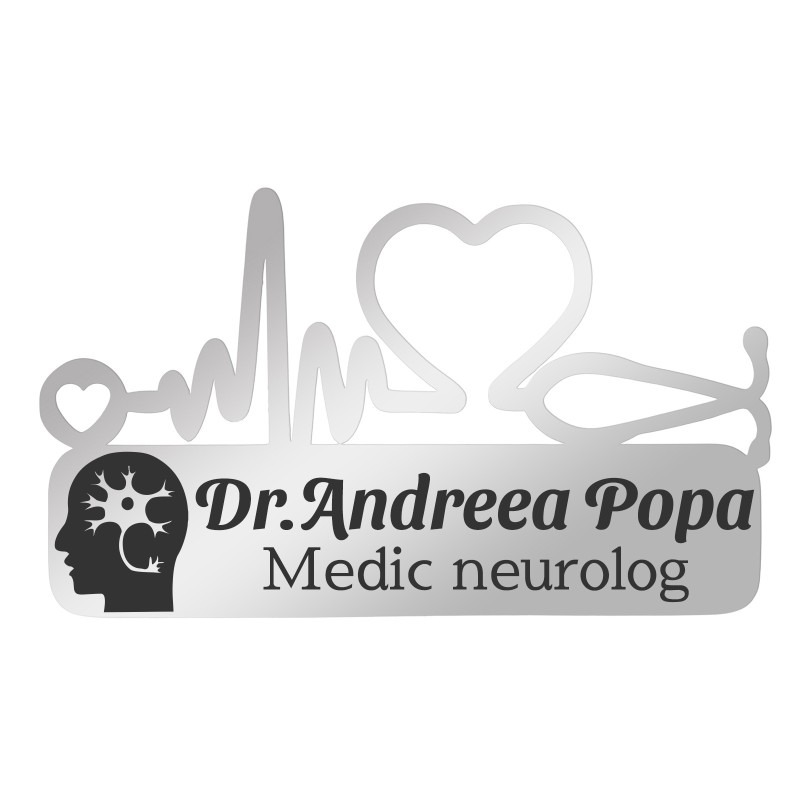                  Ecuson Medical Personalizat Inox Argintiu Medic Neurolog
               