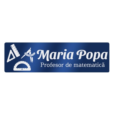 Ecuson Personalizat Inox Albastru Nume Profesor Matematica