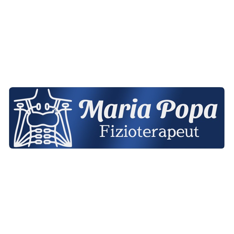                  Ecuson Personalizat Inox Albastru Nume Fizioterapeut
               