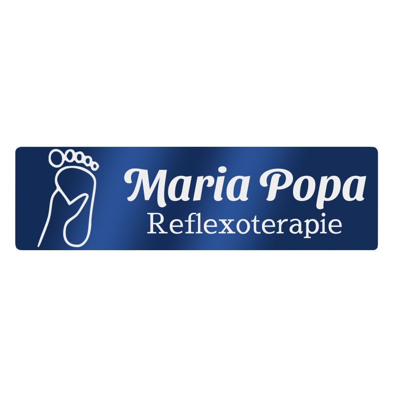 Ecuson Personalizat Inox Albastru Nume Reflexoterapie