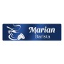 Ecuson Personalizat Inox Albastru Nume Barista