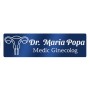 Ecuson Personalizat Inox Albastru Nume Doctor Ginecolog
