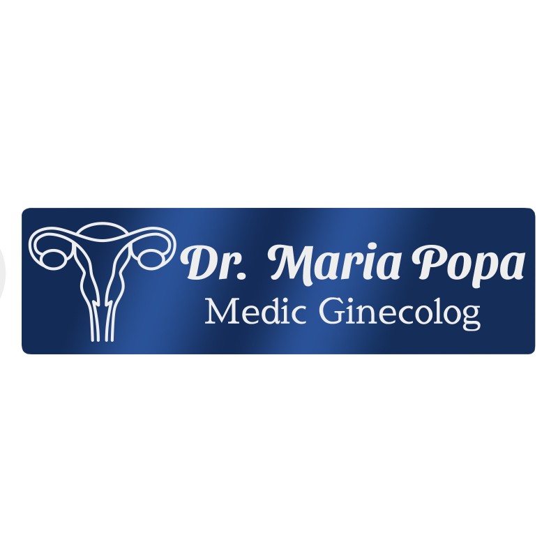                  Ecuson Personalizat Inox Albastru Nume Doctor Ginecolog
               