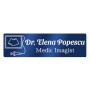 Ecuson Personalizat Inox Albastru Nume Doctor Imagist