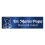 Ecuson Personalizat Inox Albastru Nume Doctorul Inimii
