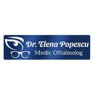 Ecuson Personalizat Inox Albastru Nume Doctor Oftalmolog