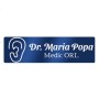 Ecuson Personalizat Inox Albastru Nume Doctor ORL
