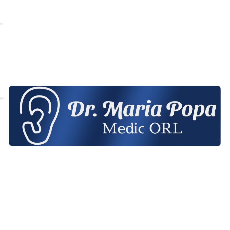 Ecuson Personalizat Inox Albastru Nume Doctor ORL