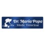 Ecuson Personalizat Inox Albastru Nume Doctor Veterinar