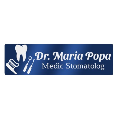 Ecuson Personalizat Inox Albastru Nume Medic Stomatolog