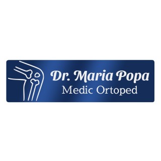 Ecuson Personalizat Inox Albastru Nume Medic Ortoped