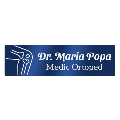 Ecuson Personalizat Inox Albastru Nume Medic Ortoped