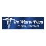 Ecuson Personalizat Inox Albastru Nume Doctor Inger