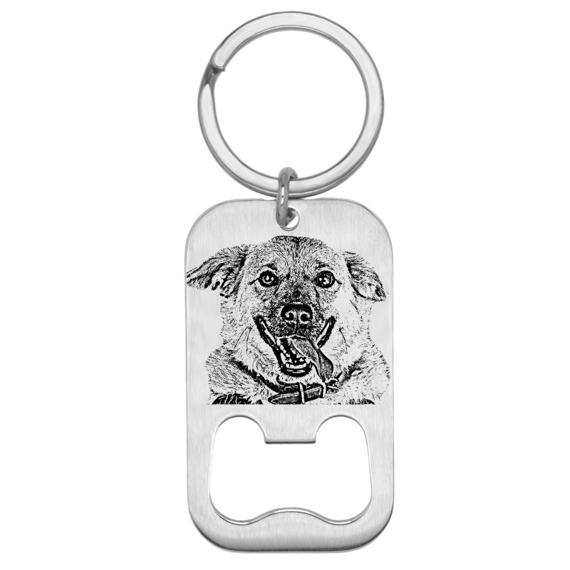                  Breloc Personalizat Army Desfacator Inox Argintiu Poza si Mesaj
               