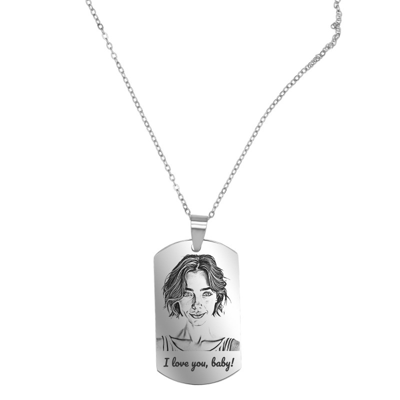                 Colier Personalizat Army Inox Argintiu Poza
               