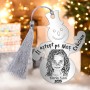Decoratiune Personalizata Craciun Om Zapada Inox Argintiu Poza