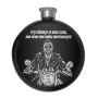 Sticla de buzunar Personalizata Inox Negru 140ml Poza si Mesaj