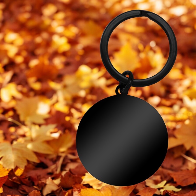                  Medalion Personalizat Banut Inox Negru Poza Nume Mesaj Telefon
               