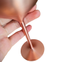 Pahar Vin Personalizat Inox Satin Rose Gold Somelier de Weekend