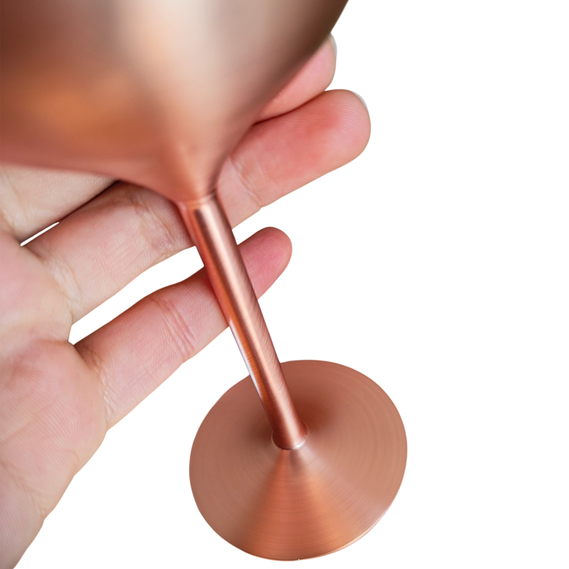 Pahar Vin Personalizat Inox Satin Rose Gold Somelier de Weekend