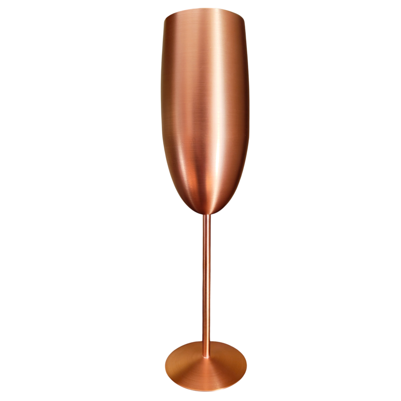 Pahar Sampanie Personalizat Inox Satin Rose Gold Mesajul Tau