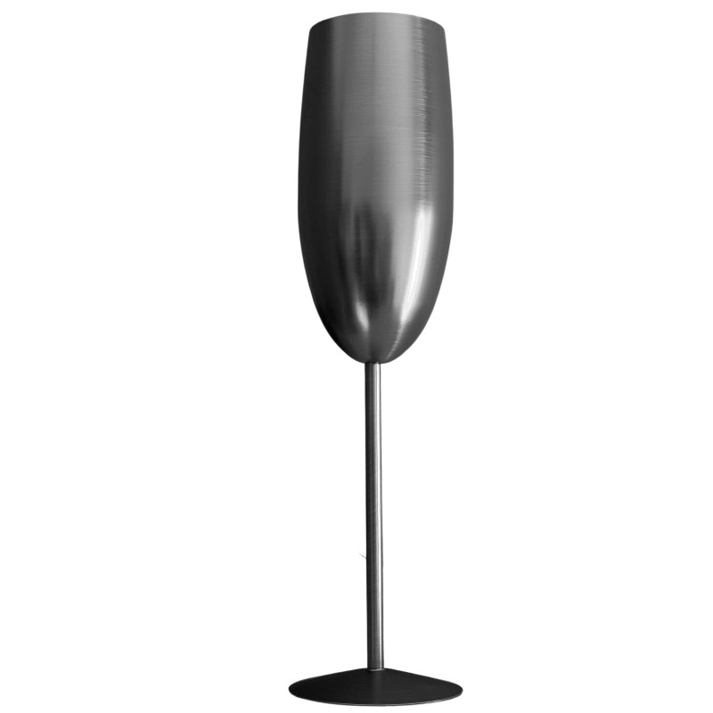                  Pahar Sampanie Personalizat Inox Satin Negru Mesajul Tau
               