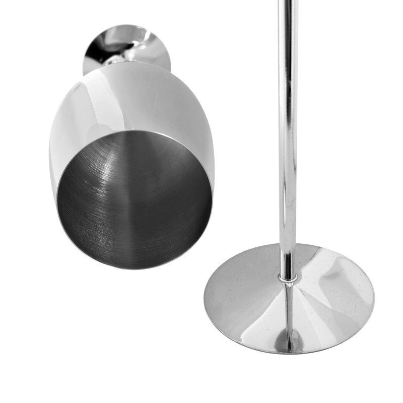                  Pahar Vin Personalizat Inox Argintiu Initiala si Nume
               