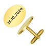Butoni personalizati Oval Inox Auriu Data