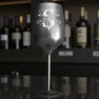 Pahar Vin Personalizat Inox Negru Satin Initiala si Nume