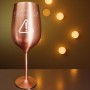 Pahar Vin Personalizat Inox Rose Gold Satin Atentie